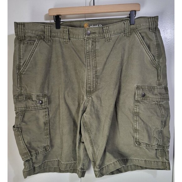 Carhartt Other - Carhartt Men's Relaxed Fit Cargo Work Shorts olive green canvas SZ 44
